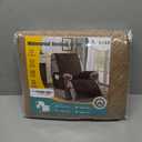 Ruaozz 100% Waterproof Recliner Chair Cover Non-Slip Reclining Cover for Recliner Chair Washable Chair Seat Cover with Elastic Straps for Kids, Dogs, Pets (Light Brown, 23'')