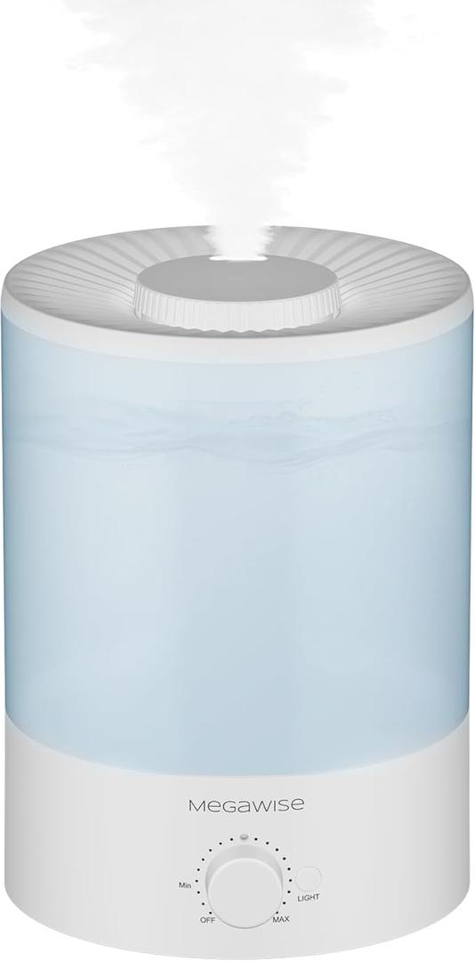 MegaWise Ultrasonic Cool Mist Humidifier SK7620  1.5L Capacity, WhisperQuiet Operation, Adjustable Mist Output, Auto ShutOff  Ideal for Home, Office, Baby Room, and Bedroom