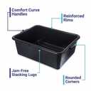 Carlisle FoodService Products 4401103 Comfort Curve Bus Box/Tote Box, 7" Deep, Black
