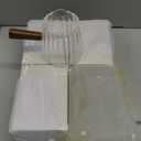 4 Pcs 6 Oz/180 ml Espresso Shot Glass with Wood Handle, Espresso Accessories, Single Spouts Milk Frother Measuring Cup with Clear Scale Heat Resistant for Coffee Milk Tea Syrup