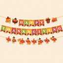 KatchOn, Happy Thanksgiving Banner - 10 Feet, No DIY | Pumpkin Turkey Decorations, Thanksgiving Decorations Indoor, Outdoor, Home | For Fall Decor, Harvest Decoration, Party Supplies (Multi-color)