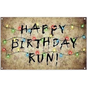 Monalivest 72x43inch Spooky Rustic Alphabet Backdrop Retro Colorful Light Bulbs Background Aldults Kids Birthday Party Baby Shower Decorations Photo Banner Props