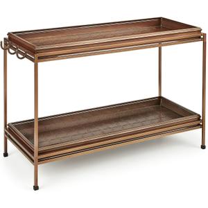 Good Directions Double Boot Tray, Circles Multi-Purpose All Weather Decorative Large Boot Tray, Shoes, Plants, Garage, Patio Door, Pet Bowls, 38 inch Entry Indoor Shoe Tray, Antique Copper Finish (Rack: 2 Tier - 38")