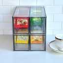 Youngever 4 Pack Plastic Tea Packet Organizers, Stackable Tea Bag Drawers, Clear Tea Bag Drawer Organizers (6" x 9" x 3.5")