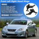 Front Hood Hinge for Lexus IS250 IS350 2006-2015 No.5341053020/5342053020 Front Left Right Driver and Passenger Side Hood Bonnet Hinge Assembly 1 Pair