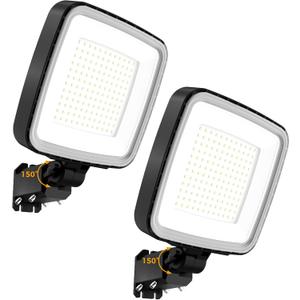 LED Parking Lot Light 2Pack, 150W 21000LM Dusk to Dawn Outdoor Lighting Adjustable Outdoor Light Poles IP66 Waterproof Commercial Street for Yard, Barn, Driveway, Sport, Highway