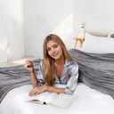 Electric Heated Blanket 72"x84" Full Size Flannel Heated Blanket, Cozy & Warm for All Night, 5 Heat Settings & 10 Hours Auto Off, Machine Washable, Light Grey