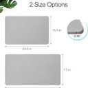 Large Diatomite Stone Bath Mat, Premium Non-Slip Natural Diatomaceous Earth Bathtub Quick Drying Mats for Bathroom Floor (30" x 17" Light Gray)