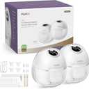 Nuliie Electric Breast Pump Hands-Free, Wearable Portable Breast Pumps 2 Modes 9 Levels, 24MM Comfortable Flange2 Packs, Ghostwhite