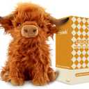 Highland Cow Stuffed Animals Toys Plushies Cute Cow Stuffed Animal Plush Cow Decor for Kids (10.5 inches)