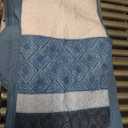 Quilt Set Queen Size 1 Pieces,Striped Plaid Bedspread Coverlet Set,Mineral Blue Boho Summer Bedding Set Soft Microfiber (Blanket Only)