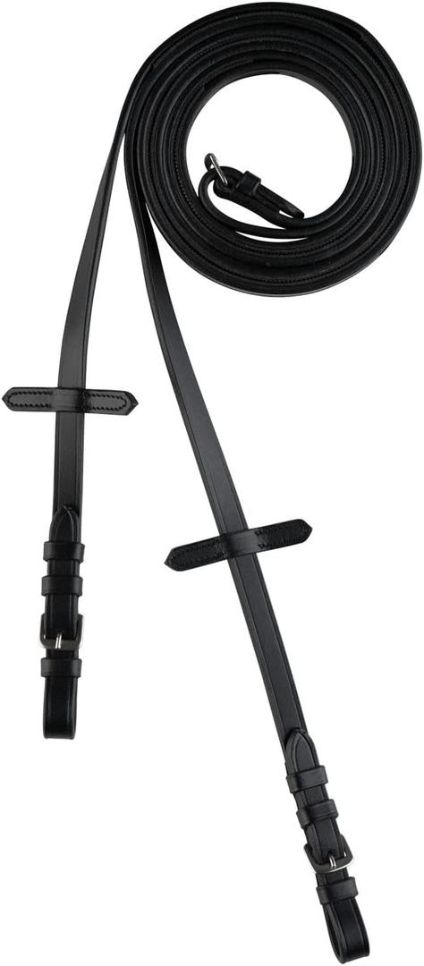 HORZE Thin Rein with Rubber Inside (Horse, Black) HORZE Thin Rein with Rubber Inside (Horse, Black)