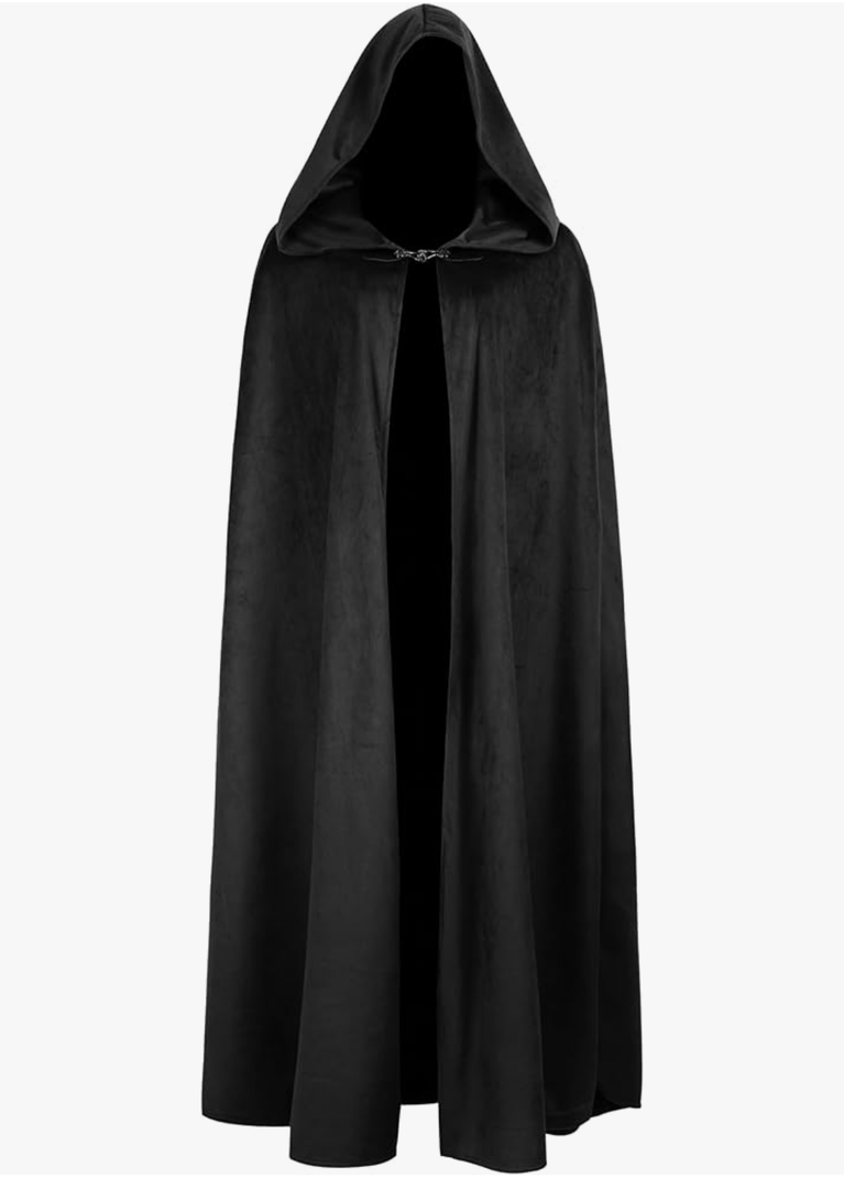 Medieval Cloak with Hood Renaissance Cape for Men and Women Halloween Costume