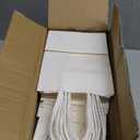 OUTUXED 150pcs White Paper Bags with Handles, 5.25x3.2x8 Inches Small Gift Bags Bulk for Shopping, Birthday, Wedding, Merchandise and Business Party