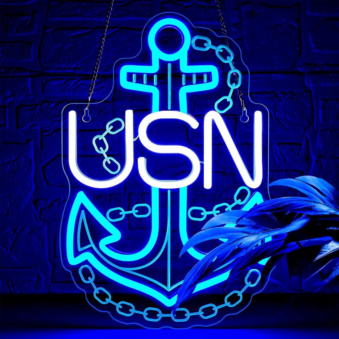 Military Neon Sign for Wall Decor Military Neon Light Up Sign for Man Cave Neon Lights for Bedroom Led Neon Sign Suitable for Veterans Themed Gathering Size9.4 * 13.7In