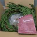 Grever 6 Feet Christmas Artificial Norfolk Pine Garland Real Touch Fake Evergreen Greenery Garland for Indoor Outdoor Fireplace, Mantle, Door, Windows, Table, Stairs, Wall, Wedding and Holiday Decor