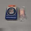 deAO Washing Machine Toy for Kids Dollhouse Furniture Pretend Play Household Appliance Realistic Sounds with Lights Laundry Play Set with Rotatable Roller for Children Birthday Present