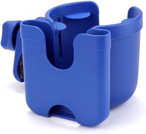 Accmor Stroller Cup Holder with Phone Holder, Bike Cup Holder, Universal Cup Holder for Uppababy Nuna Doona Strollers, 2-in-1 Cup Phone Holder for Stroller, Bike, Wheelchair, Walker, Scooter