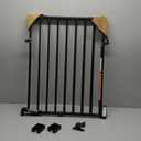 Babelio 26-43" No Bottom Bar Baby Gate for Babies, Elders and Pets, 2-in-1 Hardware Mount Dog Gate for The House, Stairs and Doorways, with Large Walk Thru Door, Black