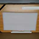 Wishacc Portable Bamboo Lap Desk Tray, Natural Wood, Large 21.1 x 12.9 Inch, for Home Office