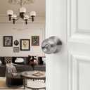 Lanwandeng 2 Pack Door Knobs with Lock and Key,All Keyed Same Entry Door Knob, Exterior and Interior Door Lock, Door Handle Satin Nickel
