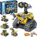 Sillbird Robot Building Kit with Remote Control for Boys Ages 8-14, STEM Coding Robotics Technic Toy Birthday Creative Gifts for Kids, Buildable 5in1 Models with 473 Pieces (Yellow)