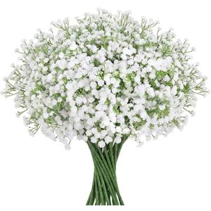 DomeStar 11 PCS Babys Breath Artificial Flowers Bulk, 21" Real Touch Fake Gypsophila Bouquet for Wedding Centerpieces, Home Table Decor, DIY Floral Arrangement