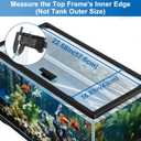 22.68x16.93 x 0.16 in 2 PCS Aquarium Lid Glass Canopy, Clear Tempered Glass Aquarium Fish Tank Hoods, Set for 70/75/90/110 Gallon Aquarium Fish Tank