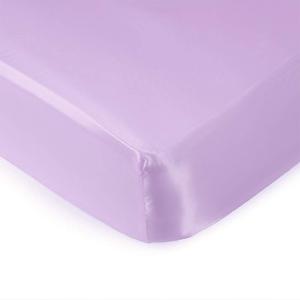 Satin Crib Sheets 1 Pack, 28 x 52 x 8 Inch Soft Fitted Crib Mattress Sheets for Baby Girls, Light Purple