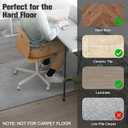 Office Chair Mat for Hardwood Floor, 55"x36" Large Corduroy Gaming Computer Floor Protector for Office Chair, Heavy Duty Anti-Slip Bottom Mat for Under Desk Chairs for Office & Home Use(Light Grey)