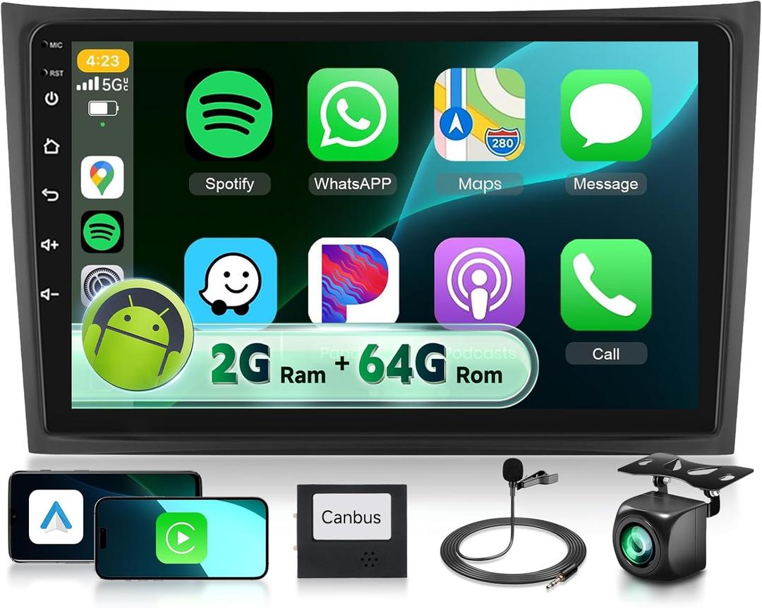 2G+64G Android 13 Car Stereo for Volvo XC90 2004-2013 with DSP/Wireless Carplay/Android Auto, Sellrich 10 inch Touch Screen Radio with GPS WiFi Bluetooth FM/RDS Mirrorlink Backup Camera