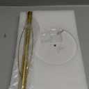 YIGII Marble Base Gold Paper Towel Holder Countertop - Standing Paper Towel Roll Holder with Weighted Base, Papertowel Holder for Kitchen, White Marble & Gold Rod