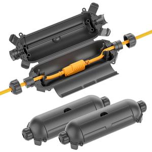 iwillink IP65 Outdoor Extension Cord Safety Cover with Waterproof Cap Cover 3 Pack, Weatherproof Power Cord Cover to Protect Outdoor Outlet, Plug, Christmas Holiday Decoration Light, Black