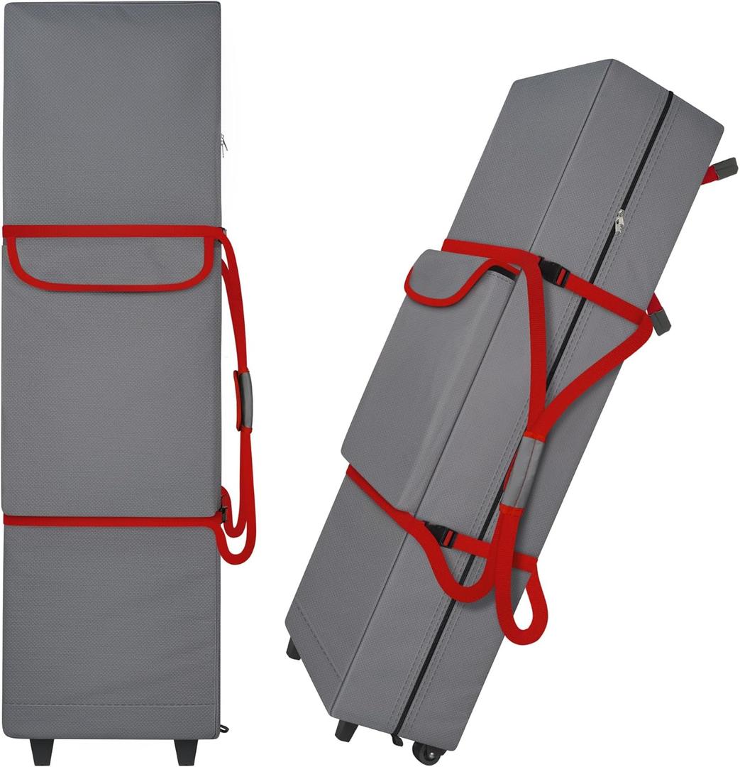 Cuddly Nest Wheeled Canopy Bag Replacement for 10x20ft Pop Up Canopy Tent-Rolling Carry Storage Bag with Sturdy Handles/Buckle Strap and Pocket