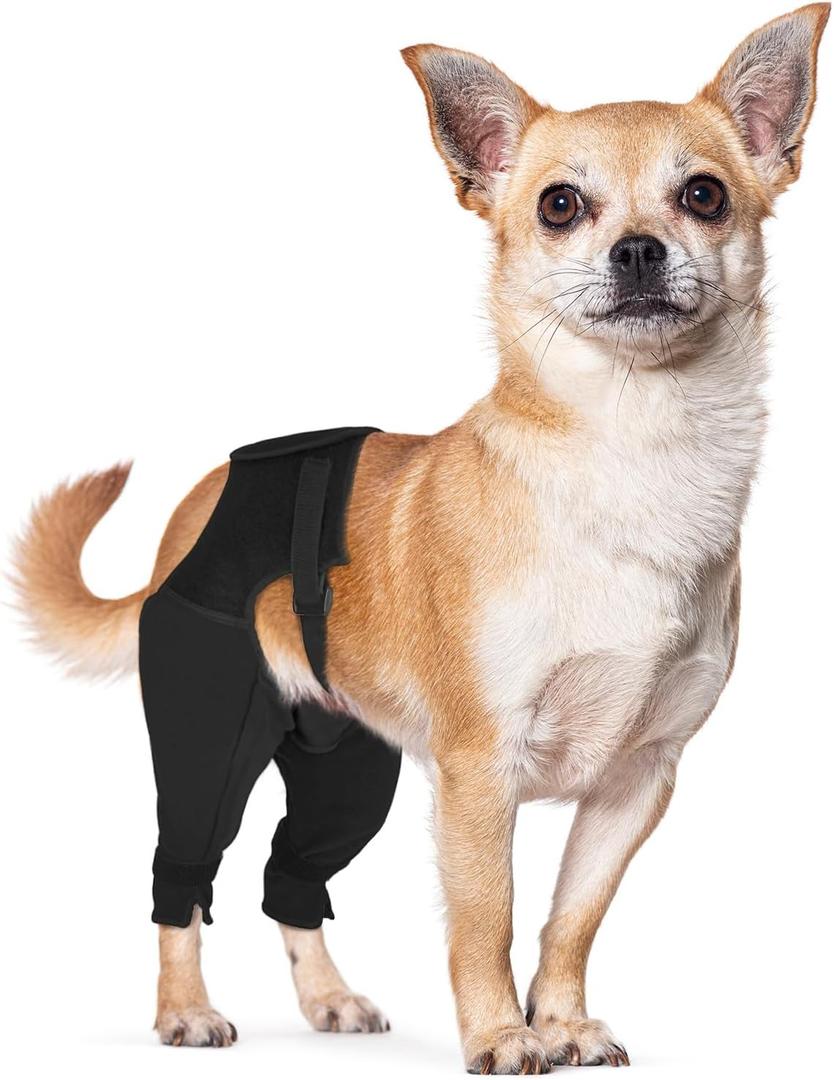 Dog Leg Sleeve Rear Leg for Stop Licking, Recovery Dog Pants for Wound ACL TPLO After Surgery, Cone Alternative Protective, Small