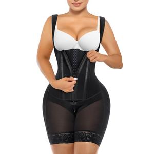SHAPERX Fajas Colombianas Shapewear for Women Tummy Control Body Shaper Postpartum Butt Lifter with Zipper and Hooks, L