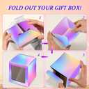 Ctosree 50 Pcs Mug Boxes for Gifts Sublimation Mug Box with Clear Window for Coffee Cup Packaging Shipping Exhibition for 11oz, 12oz, 15oz Blank Gift Christmas Wrapping Craft(Laser)