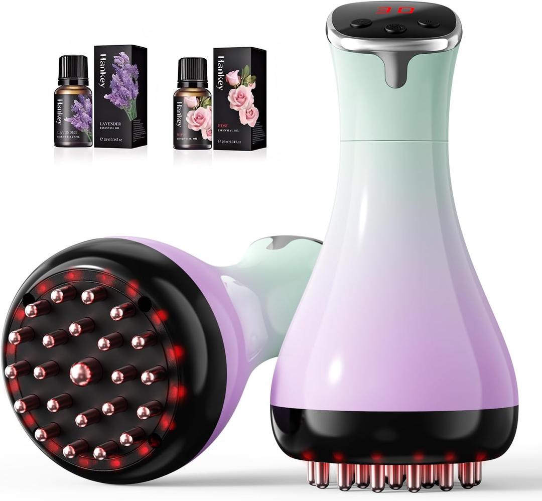 Lymphatic Drainage Massager, Anti-Cellulite Massager For Body Cellulite and Thigh & Belly Stretch Marks Reduction, Handheld Massage tools for lymphedema & lipedema, Sciatica Nerve pain relief Devices (Colorful)