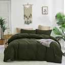 Houseri Olive Green Comforter Set Cal King Dark Bedding California Army Sets Oversized Men Women Military Size Blackish Cal King(96''*104''-Comforter)