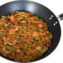 IMUSA USA 14" Traditional Nonstick Coated Wok with Triangle Helper Handle