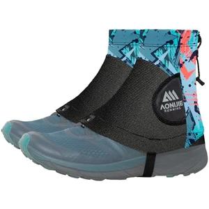 OrrinSports Size 6-10 Trail Gaiters Low Shoes Gators for Hiking Boots, Ankle Hiking Gaiters for Men Women Pink
