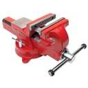 Yost Vises ADI-6 Heavy Duty Vise | 130,000 PSI Tensile Strength Austempered Ductile Iron Bench Vise | 6 Inch Jaw Width with a 360 Degrees Interlocking Swivel Base and 2 Lockdowns | Red