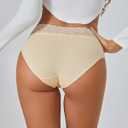 ROSYCORAL Cotton Underwear for Women Lace Trim Briefs Soft Low Rise Ladies Stretchy Hipster Bikini Panties 5 Pack (XL)