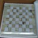 Radicaln Marble Chess Set 15 Inches Green Onyx & White Handmade Travel Chess Sets for Adults - 1 Chess Board & 32 Chess Pieces - Chess Board Games