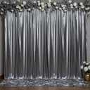 Outpain Thick 10 ft x 10 ft Black Silver Sequin Backdrop Curtain for Parties, Wrinkle Free Glitter Photo Backdrop Drapes 2 Panels 5x10ft Black Silver Back Drop Cloth for Wedding Photography Background