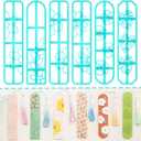 TAINSKY Bookmarks Polymer Clay Cutters, Floral Bookmark Creator for Polymer Clay Jewelry, 6 Pcs Reading Clay Cutters for Making Earrings Jewerly, Clay Earring Cutters, Polymer Clay Earrings Tools