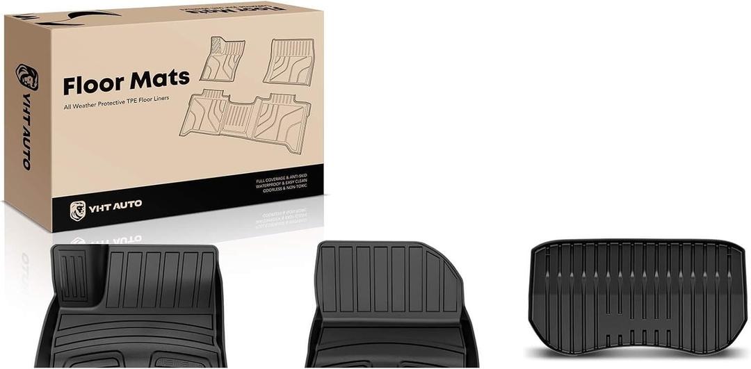 Replacement Parts for 6X Front&Rear Side Black Floor Mats Liners for Tesla Model 3 2021-2023 Sedan Mod-AP88P-31415