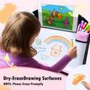 Kids Travel Tray, Car Seat Tray for kids Travel, Toddler Road Trip Essentials With Drawing Kit, Toddler Lap Desk Organizer for Car, Carseat Table for Airplane