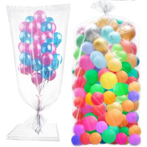 98.4 x 59 Inches Large Balloon Bags for Transport, Plastic Christmas Tree Disposal Bag, Clear Balloon Drop Bag, Giant Carrying Storage Bags for Wedding Birthday Party Supplies2 Pack