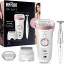 Braun Silk-pil 9 9/890 SensoSmart Epilator, Waterproof, Wet & Dry Epilator, Cordless, with Shaver Head and Bikini Styler, Epilate, Shave, or Trim, Long-Lasting Results